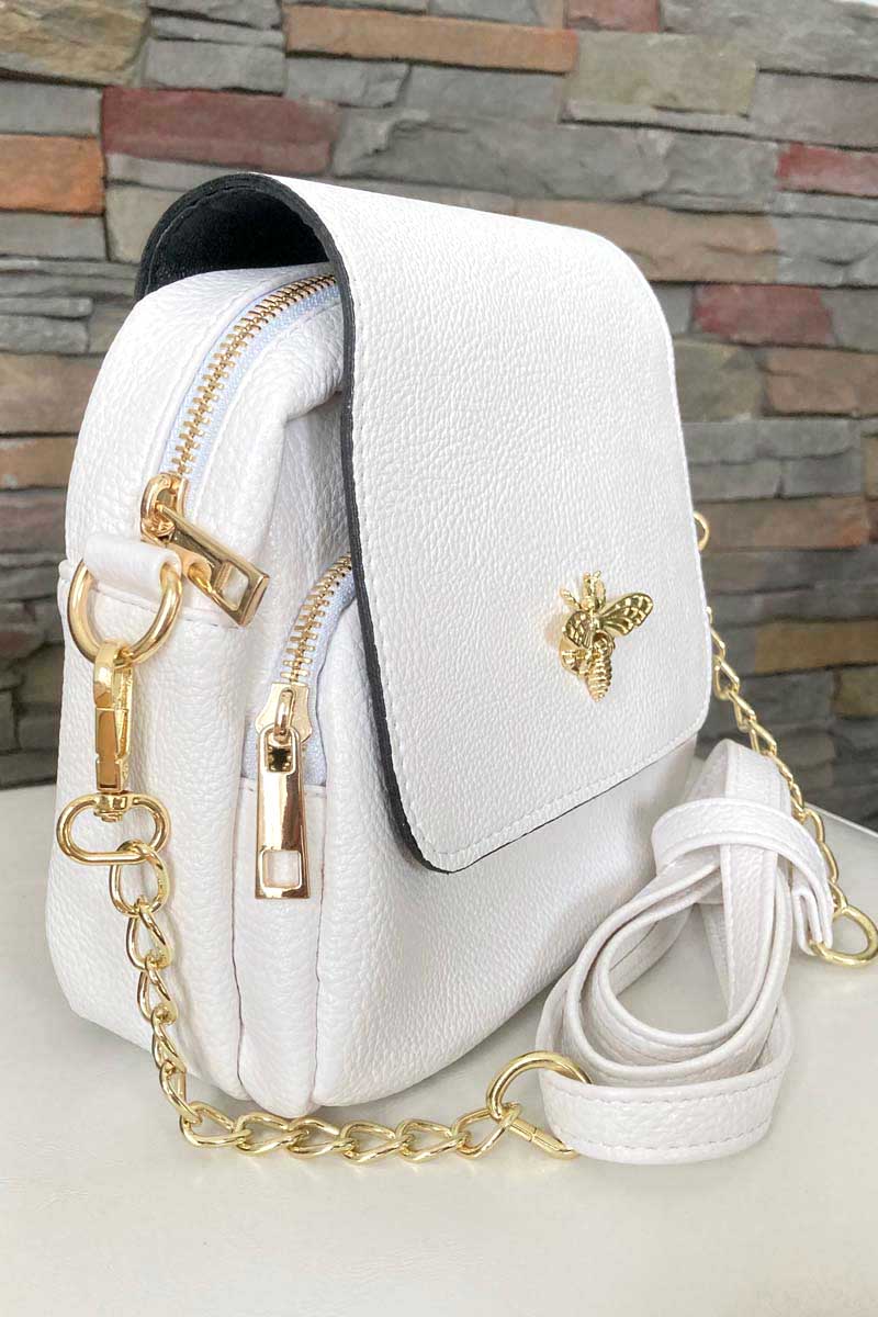 Laura Biaggi Damen Handtasche mit Kette und sportlichem Tragegur